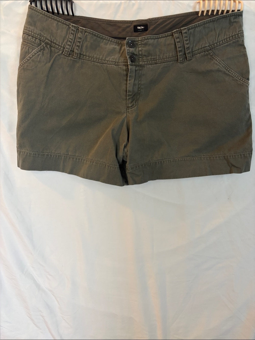 No Boundaries Olive Green Casual Cotton Blend Shorts